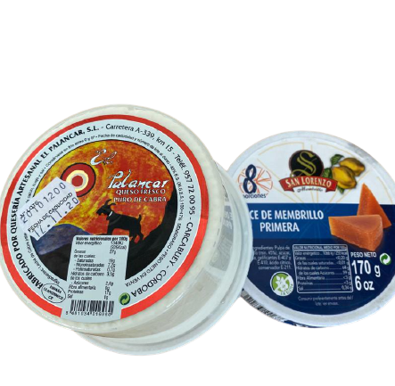 Queso fresco de cabra y dulce de membrillo